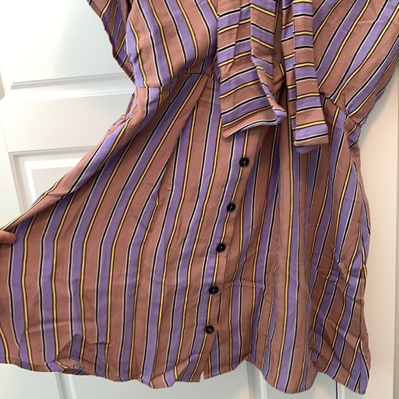 Moon River Striped Purple Dress - Picture 3 of 7